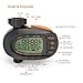 TACKLIFE Digital Water Timer, Solar Panels, Irrigation Sprinkler Controller, Precise Control of Water Volume, LCD Display Screen, Single-Valve, Super Easy to Set up and Program - HXGWT2A