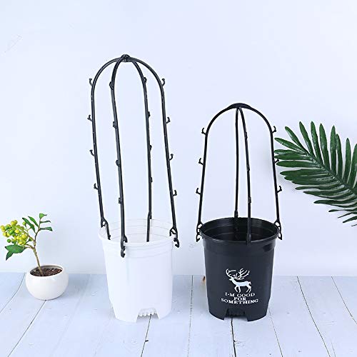 Leww 3 Set Garten Obelisk für Kletterpflanzen Kunststoff U-Hoop Rankgitter Garten Blumenstütze mit Regalhaken für… – Bild 6