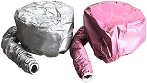 2 Pcs Home Portable Hair Dryer Diffuser Bonnet Attachment Salon Hairdryer Hair Diffuser Hair Dryer Bonnet Soft Cap Silver Pink