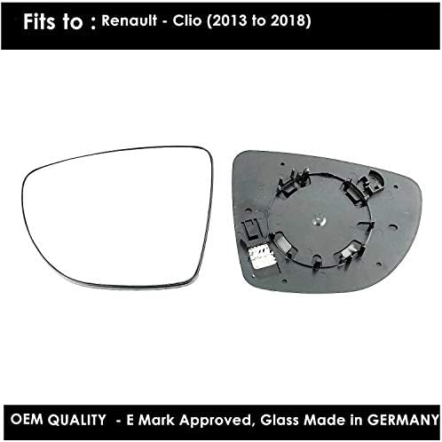 Fits to Renault Clio Wing Mirror, Heated, LH (Passenger Side) Compatible Car Reg 2013 to 2016