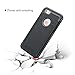 iPhone 7 Case Moonmini Shockproof Slim Fit 2 in 1 Soft TPU Bumper Hard PC Case Brushed Texture Back Case Cover Protector Shell for iPhone 7 , Black