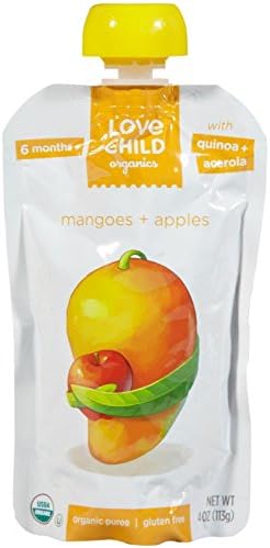 Love Child Organics Super Blends Purees - Mangoes &amp; Apples - 4 oz - 6 pk