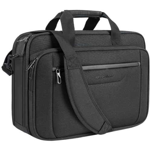 VANKEAN Laptop-Aktentasche,15,6 Zoll,Business-Umhängetasche,Schwarz