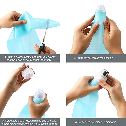 Chefast Pastry Bag and Coupler Set Frosting Kit for Cake Decorating