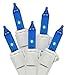 Vickerman 100 Blue Mini Light on White Wire, 33' Long Christmas Light Strand