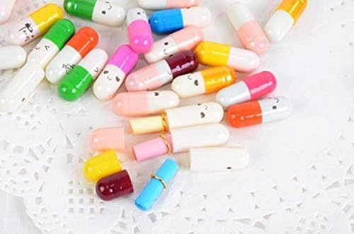 50 Pcs Message in a Bottle Message Capsule Letter Cute Love Half Color