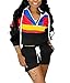 VOIKERDR Women 2 Piece Outfits Tracksuit Jumpsuits Lightweight Windbreaker Pullover Jacket Crop Top Pants Set