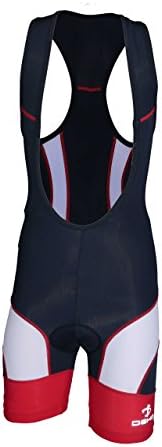 Deko Kids Cycling Bib Shorts Childrens Youth Lycra Padded Black Red