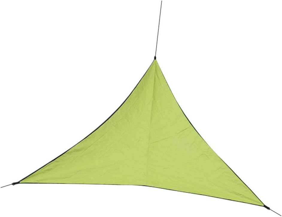 Singeru Outdoor Shade sails triangle 3m x 3m right angle waterproof sail shade Camping Picnic Tent Anti-UV with Rope (Green)