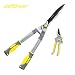 Jardineer 2Pcs Professional Hedge Clippers, 23.6'' Heavy Duty Hedge Shears & 8.3'' Cut Easy Hand Pruners, Manual Bush Trimmers with Sharp Blades Ergonomic Handle primary