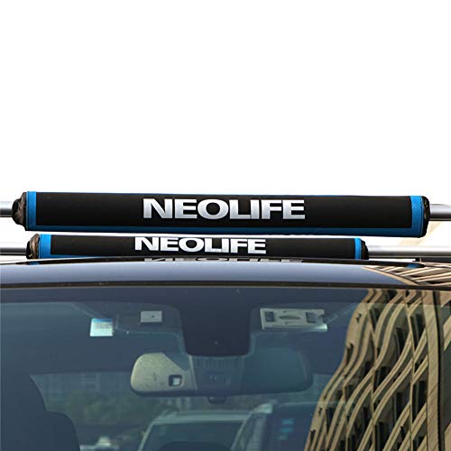 Neolife Aero Round Roof Rack Pads for Car Surfboard Kayak SUP Snowboard Racks 28 Inch Long Blue [Pair] - Thumbnail 5