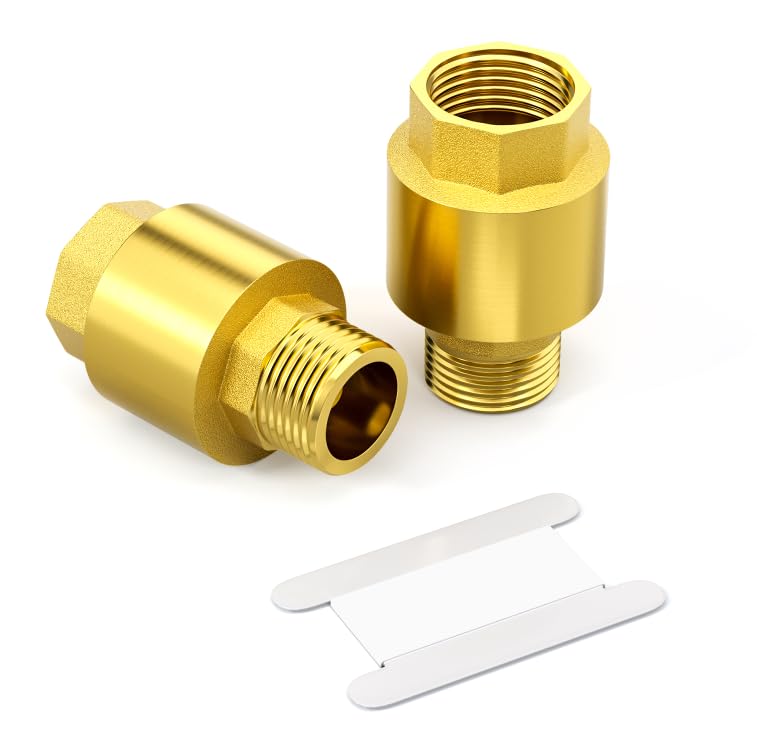 GASHER 2PCS Brass Check Valve DN15 1/2" Female and