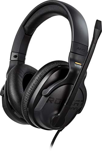ROCCAT Khan Aimo - 7.1 Surround Gaming Headset, Hi-Res Sound, USB, Aimo LED Illumination, Mutable Real-Voice Microphone, Black