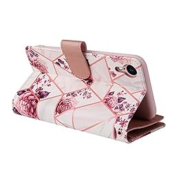 UEEBAI Wallet Case for iPhone XR, Premium Vintage