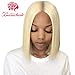 Beauhair 613 Bob Wig Brazilian Straight Lace Front Wig Blonde Human Hair Wigs 4×4 Lace Front Bob Wigs 130% Density Pre Plucked With Baby Hair Virgin Human Hair (8 inch)