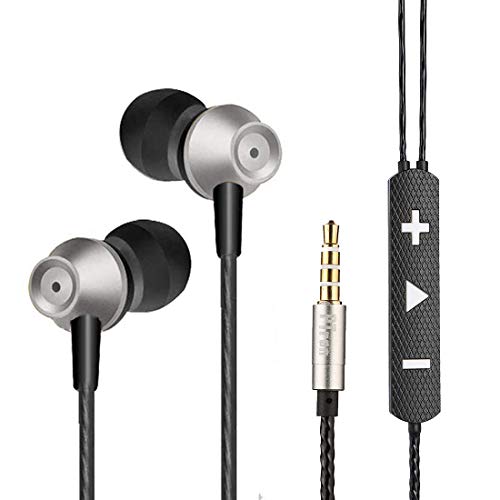 PTron HBE9 (High Bass Earphones) Stereo in-Ear Wired Headphones with Mic - (Silver)