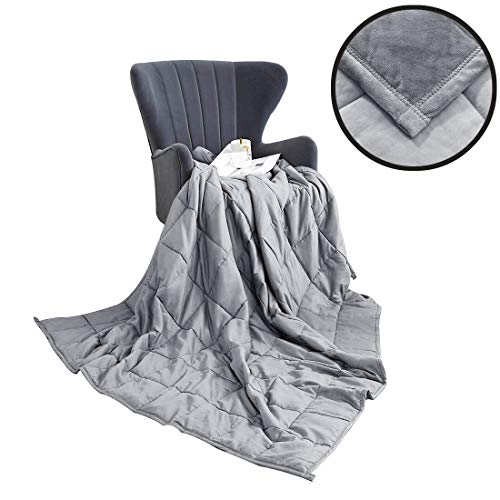 ALANSMA Reversible Weighted Blanket for All Season, Warm and Cool