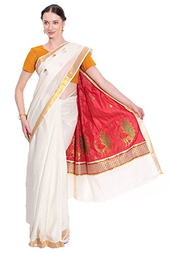 Kerala kasavu Cotton Saree with Blouse