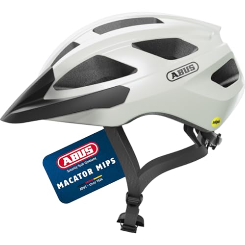 ABUS Macator MIPS - casco da bici per principianti con visiera - adatto a persone con codino - per uomo e donna