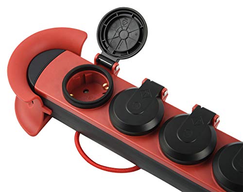 Außen Steckdosenleiste Mehrfachsteckdose 5m | Schuko Steckdose Outdoor Garten Camping | 4-fach Schukosteckdosen… – Bild 5