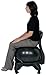 Isokinetics Inc. Balance Exercise Ball Chair - Black 52cm Ball - Standard Height Frame - Office Size 60mm/2.5