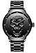 Creative Men's 3D Skull Watch Cool Stainless Steel Big Dial Vintage Boy Quartz Military Wristwatch (Black 3D Skull)