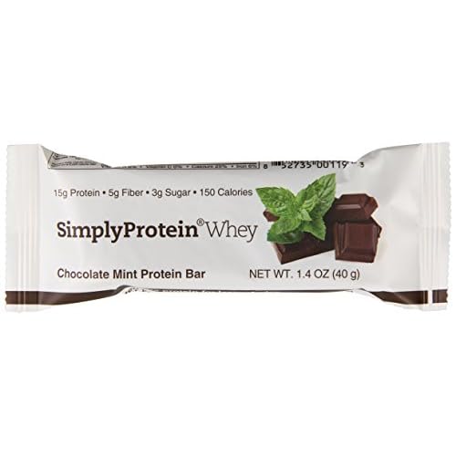Simply Protein Whey Bars, Chocolate Mint, 12 Count, 1.4 Oz Bars image