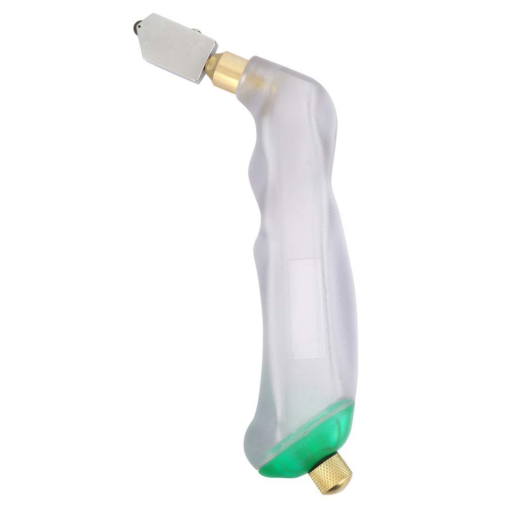 Professional Glass Cutter Tool with Tungsten Carbide Wheel - Heavy Duty Ergonomic Handle Glass Cutting Tool, Replaceable Blade for DIY, Home & Craft Use - Compact, Lightweight Design for Pre