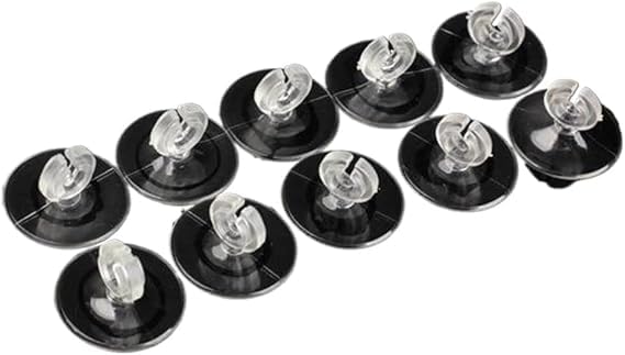 Gowxs 10Pcs Clear Aquarium Suction Cup,Cup Holder Sucker Tube Sucker Clear Airline Tube Clips Holders Clamps Aquarium Air Pump Accessories for Fish Tank Aquarium