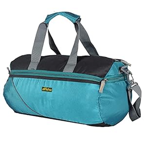Alfisha Lightweight Waterproof 26 Ltrs Sea Green Duffel Gym Bag Backpack with Zip Closure