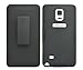 Galaxy Note 4 Case - Belt Clip Holster Cover Shell Kickstand Horizontal Ribbed Design Black New, Samsung Galaxy Note 4