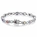 Caperci Rainbow Candy Valentines Jewelry Gifts Multi-Colored Gemstone Link Bracelet for Women, 7.25''