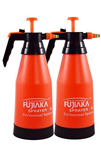 Fujiaka WS/2 Handheld Garden Sprayer with Brass Nozzle 2 Litre -Orange and Black (Pack of 2)