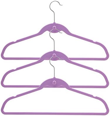 BriaUSA Cascade Hangers Purple Steel Swivel Hooks -Slim, Sturdy Saves You Extra Space - Box of 20