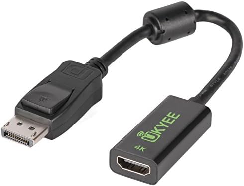DisplayPort 1.2 to HDMI,UKYEE Display port DP to HDMI Adapter 4K2K (Male to female) for DisplayPort Enabled Desktops and Laptops to HDMI converter Connect Displays