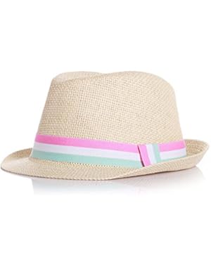 Summer Raffia Weave Straw Sun Hat Strap Woven Imported Wear for Baby and Children (Pink, for 10 Months - 2.5 Years...