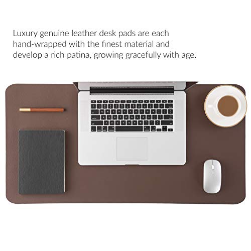 Bedsure Leather Desk Pad, Office Desk Mat Blotter on top of desks