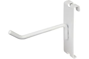 THE COMPETITIVE STORE 4" Gridwall Hooks for Grid Panel Display - 50 Pcs Box - 1/4" Dia Wire - Standard Duty - White Color