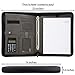 K.DESIGNS Leather Business Organizer with 3 Ring Binder - Padfolios with Zipper for Men/Woman - Portfolio Folder Binder in Black/Grey…
