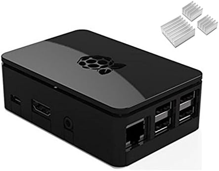 Wayees 3 Case | Black New Case for Raspberry Pi Model B/ 2/ 3 with Aluminum Heatsink Cooler