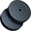 ScSPORTS® Hantelscheiben – 10/15/20/30/40 kg Set, 30/31mm Bohrung, Kunststoff, Schwarz – Hantelscheiben-Set, Gewichtsscheiben, Hantelgewichte, Fitness Scheiben, Gewichte für Hantel