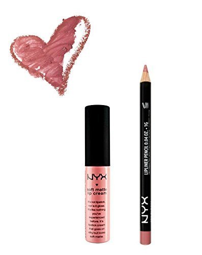 NYX pack of two: Soft Mate Lip Cream: Istantbul and Slim Lip Pencil:Nude Pink