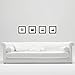 Craig Frames 1WB3BK 9 by 9-Inch Black Picture Frame, White Mat with 5 by 5-Inch Opening, 4-Piece Set