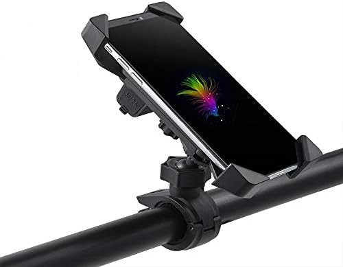 Novpeak Motorcycle Phone Mount Holder with USB Charger Port Universal, iPhone Stand Handlebar Cradle Holder for Smartphone GPS, iPhone/Plus-Motorcycle Yamaha FZ 07 Harley v Star 650 KTM KLR650 gs1200