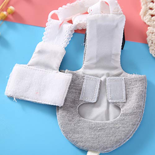 POPETPOP Bird Diaper Parrot Flight Suit - Bird Clothes Creative Bird Pilot Clothing with Waterproof Liner Pet Bird Macaw Cockatiel Clothes Halloween-Dark Grey - Thumbnail 6