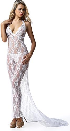 Villydan Women's Sexy Lingerie dress Sleepwear underwear One Size (ONE SIZE, White)