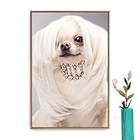 Framed Canvas Wall Art Christmas Santa Claus Canvas Prints Home Artwork Decoration for Living Room,Bedroom - 16x24 inches