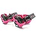 Webetop Kids Lighted Heel Skate Rollers Adjustable Two Wheels Skate Shoes Scooters,One Size Fits Most,60KG Weight Limited,With Portable Bag and Mini Wrench for Adjusting Size,Pink
