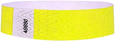 Organizon Series: 3/4" Tyvek Wristbands Highlighter Yellow 200 Count - All Events Identification Bands