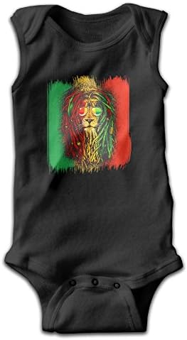 Reggae Rasta Flag Lion Unisex-Baby Sleeveless Bodysuit 100% Cotton Bodysuit Onesies 6 M